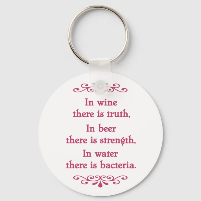 Porte-clés En Vino Veritas -cf-L (Recto)