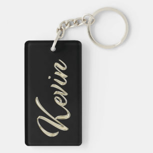 Porte-clés en whitegold avec le nom Kevin
