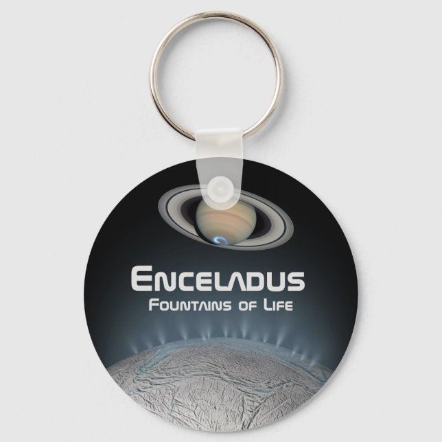 Porte-clés Encelade Saturn Moon Fontaines de vie (Recto)