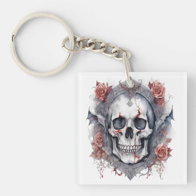 Porte-clés Enchanter Halloween Vampire Crâne Art (Devant)