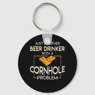 Porte-clés Encore un problème d'amour de Cornhole de bière