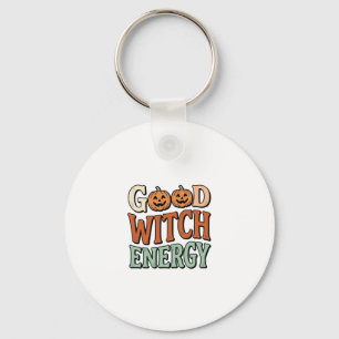 Porte-clés Énergie de bonne sorcière Design vectoriel Hallowe