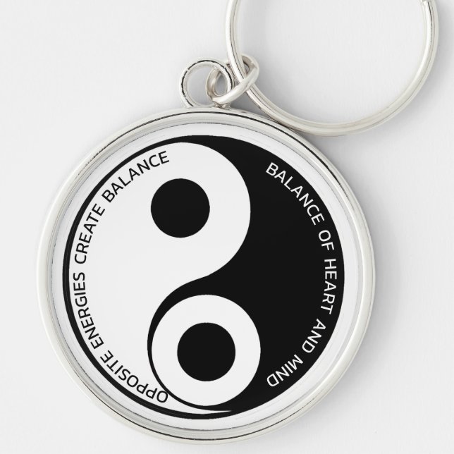 Porte-clés Énergies Opposées, Créer un équilibre Yin Yang (Devant)