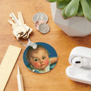 Porte-clés Enfant Vintage, Bébé Garçon ou Fille Mignon dans u