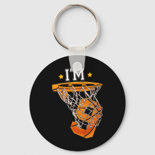 Porte-clés Enfants 9e Anniversaire Basketball I'm 9 Garçon Fi