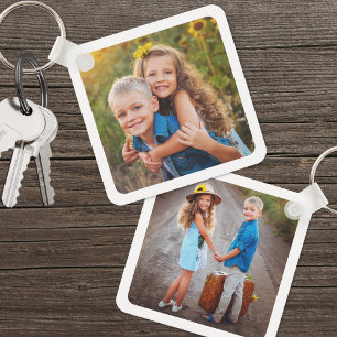 Porte-clés Enfants à double face personnalisés deux photos
