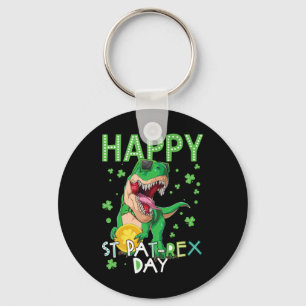 Porte-clés Enfants Joyeux St Patricks Day T-rex Dinosaure Gar