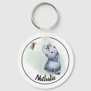 Porte-clés Enfants porte - clé bébé éléphant avec nom