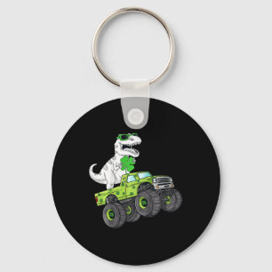 Porte-clés Enfants St Patricks Day T Rex conduisant un camion