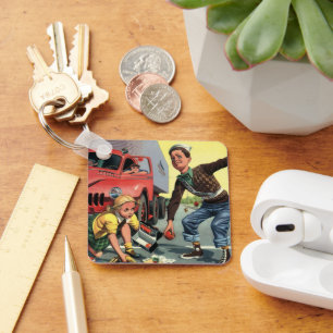 Porte-clés Enfants vintages, patrouille de sécurité des garço