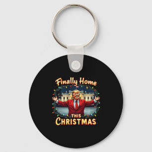 Porte-clés Enfin Accueil Ce Noël Fête Trump Appa