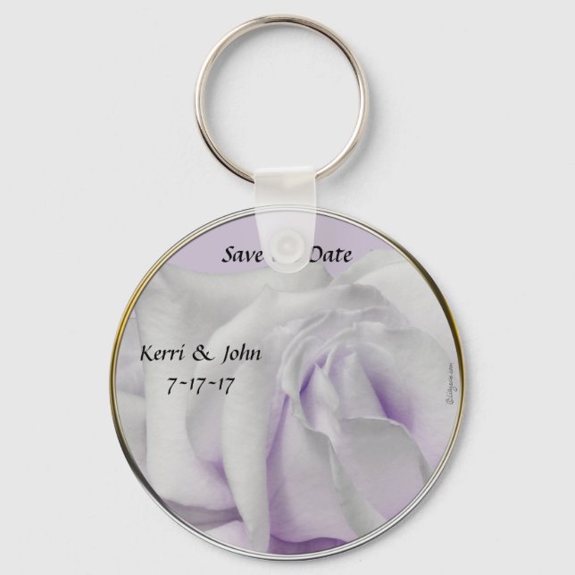Porte-clés Enregistrer la date Tourbillonnant Pale Violet Mar (Recto)