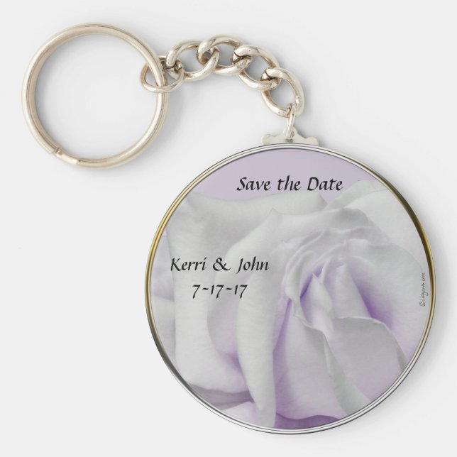 Porte-clés Enregistrer la date Tourbillonnant Pale Violet Mar (Devant)