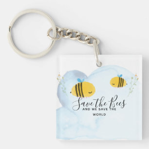 Porte-clés Enregistrer Les Abeilles Citations Personnalisées 