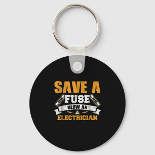 Porte-clés Enregistrer Un Fuse Souffler Un Cadeau Électricien