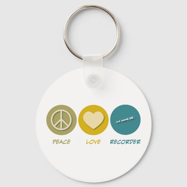 Porte-clés Enregistreur Peace Love (Recto)