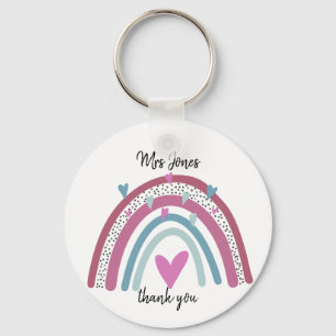 Porte-clés enseignant arc-en-ciel, Cadeau de remer
