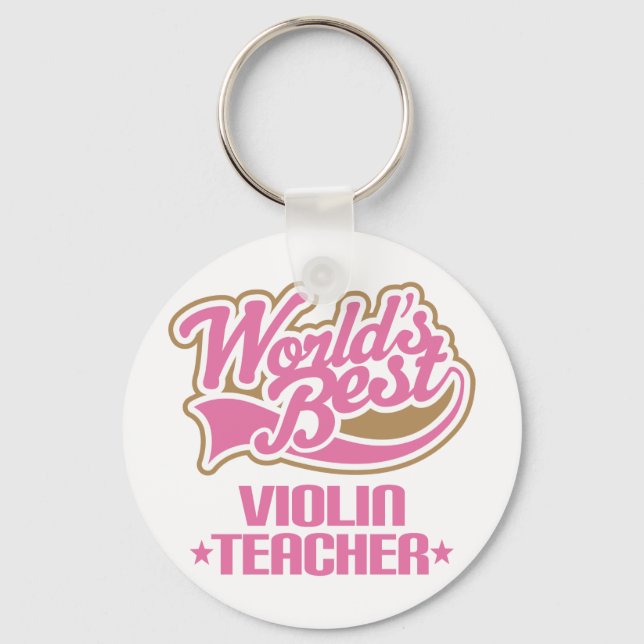 Porte-clés Enseignant du violon mignon (Recto)
