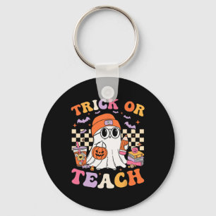 Porte-clés Enseignant Halloween Trick Ou Enseigner Cute Ghost
