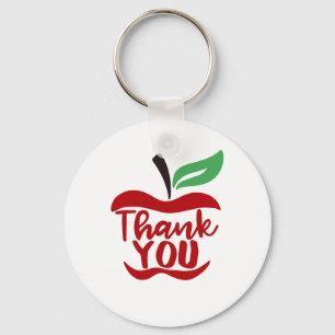 Porte-clés Enseignant Merci mots pomme porte - clé