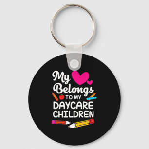 Porte-clés Enseignant Mon Coeur Appartient Aux Enfants