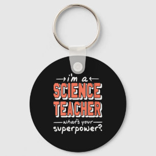 Porte-clés Enseignante de Sciences Féminine Superwer Drôle Fi