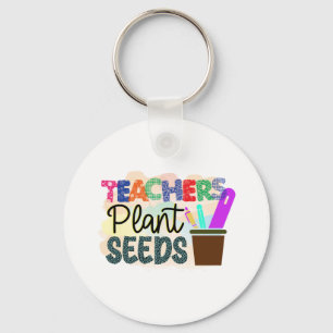 Porte-clés Enseignants Plante Graines Colorful Round Porte - 