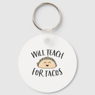 Porte-clés Enseignera À Tacos Mignonne Enseignant Drôle Cinco