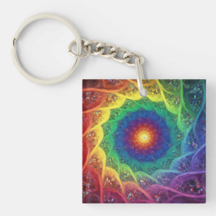 Porte-clés Ensemble de Julia fractal avec style de moulin à v