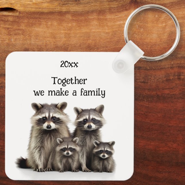 Porte-clés Ensemble, nous fabriquons des Raccoons de citation (Verso)
