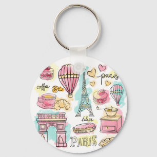 Porte-clés ensemble porte - clé pf paris éléments dans les