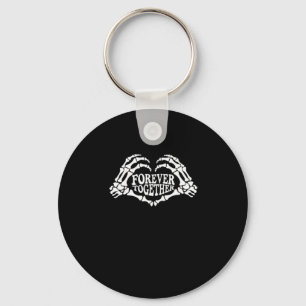 Porte-clés Ensemble Un Coeur Fait De Squelette Mains Classiqu