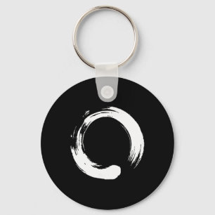 Porte-clés Enso, Zen, Cercle, Bouddha Méditation Japon Callig