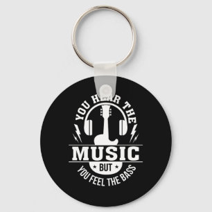 Porte-clés Entendre Musique Feed Bass Bass Guitar Joueur