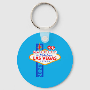 Porte-clés Enterrement de vie de garçon à Vegas Marié à Vegas