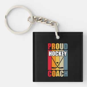 Porte-clés Entraîneur de hockey fière couleur