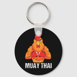 Porte-clés Entraîneur de kickboxing Thaïlande Coq Muay Thai