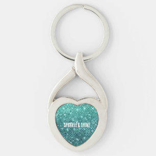Porte-clés Éperche verte Turquoise Aqua
