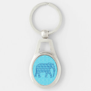 Porte-clés Ephène de fleur de Lotus - turquoise