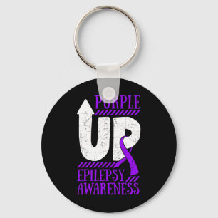 Porte-clés Epilepsy Warrior Day Epileptic Ribbon Epilepsia Pu