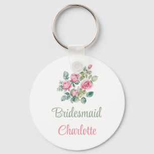 Porte-clés Épouse rose rose pâle