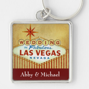 Porte-clés Épouser à Las Vegas fabuleux - rayures vintages