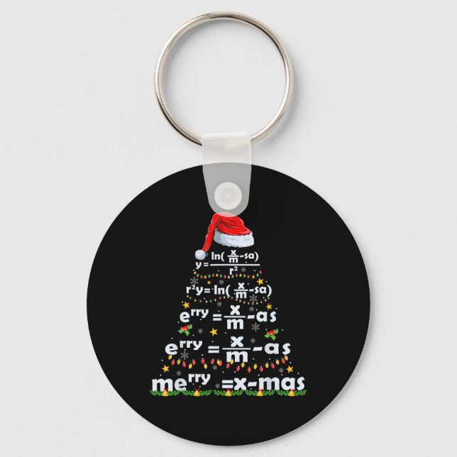 Porte-clés Équation Math Joyeux X mas Funny Enseignant Math C (Recto)