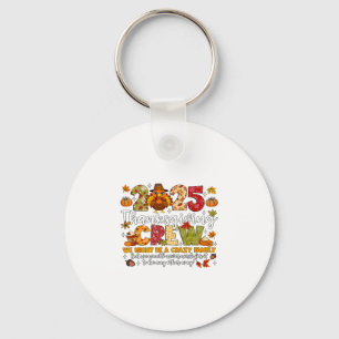 Porte-clés Équipage de Thanksgiving familial 2025 Dinde Corre
