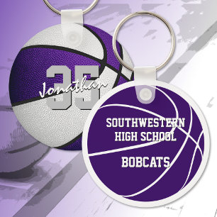 Porte-clés équipe blanche violette couleurs garçons filles ba