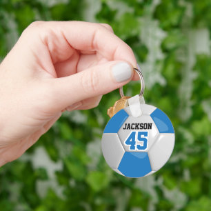 Porte-clés Équipe Bleue et Blanche ⚽ balle