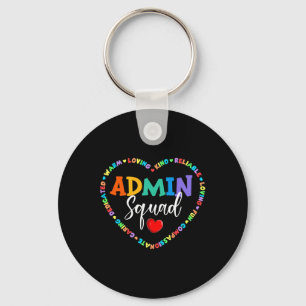 Porte-clés Équipe d'administration du coeur mignon Amusant Pr