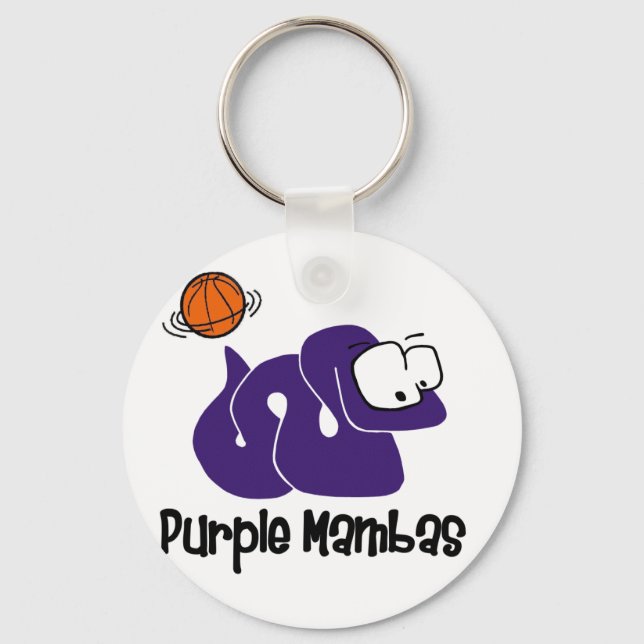 Porte-clés Équipe de basket-ball pourpre Mambas (Recto)