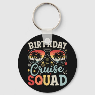 Porte-clés Équipe de croisière d'anniversaire Groupe familial