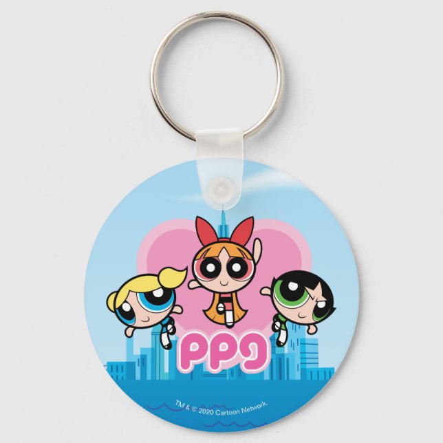 Porte-clés Équipe de filles Powerpuff stupéfiant (Recto)